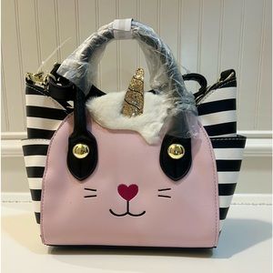 Luv Betsy Johnson Katy Uni Cat small Satchel